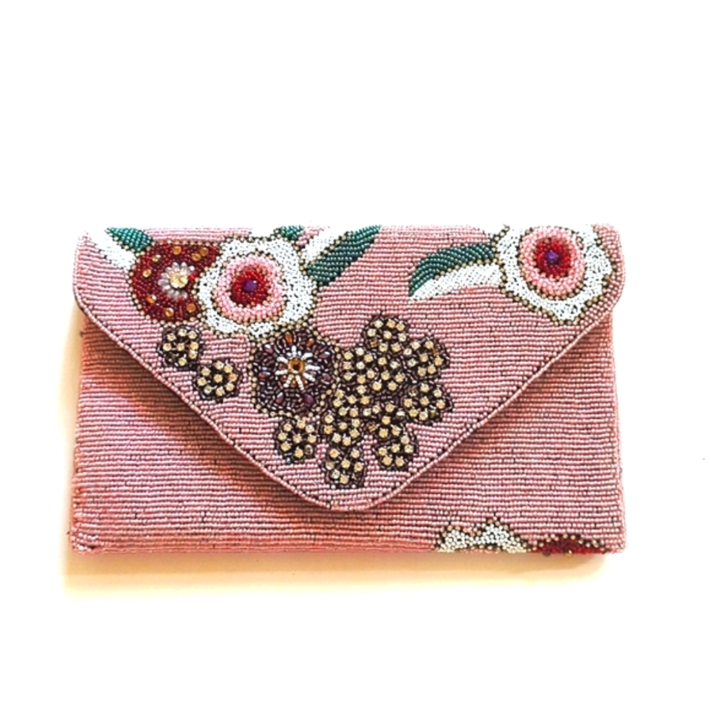 Anthropologie beaded clutch crossbody